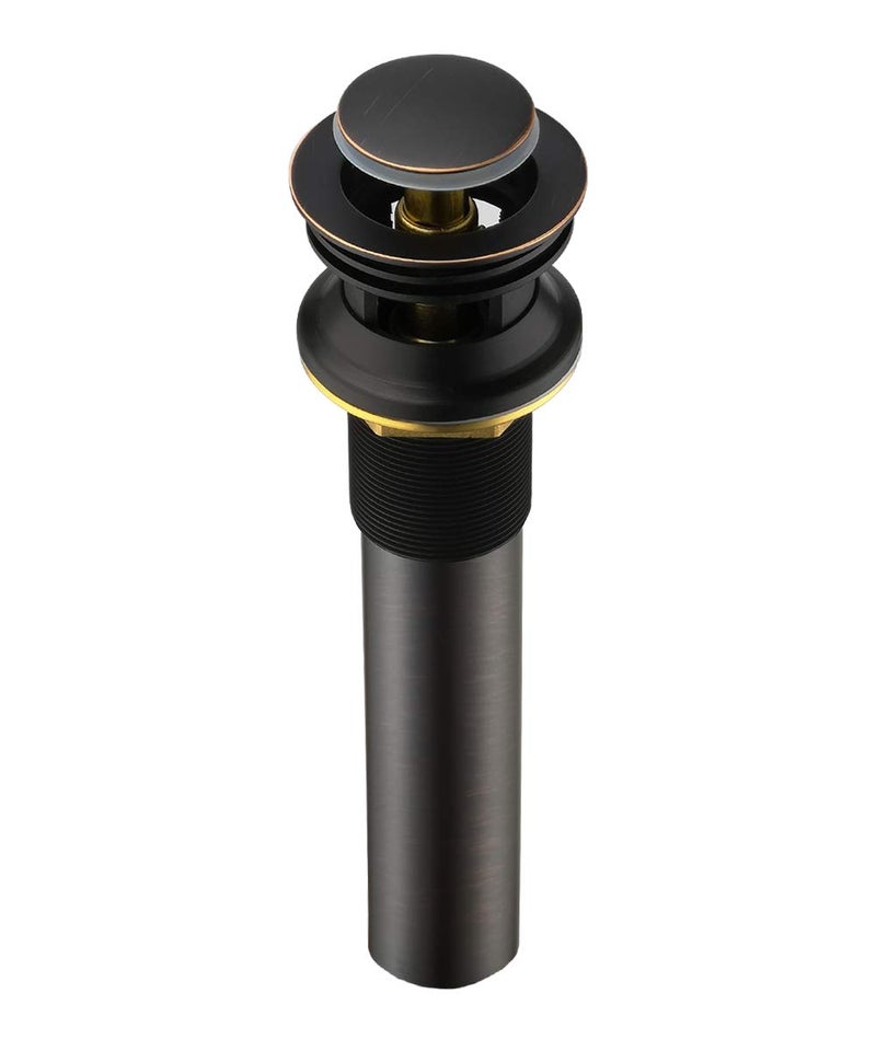 Purelux Bathroom Sink Drain Stopper Faucet Vessel Vanity Sink Pop Up Drain Assembly with Overflow, Oil Rubbed Bronze - Image 1